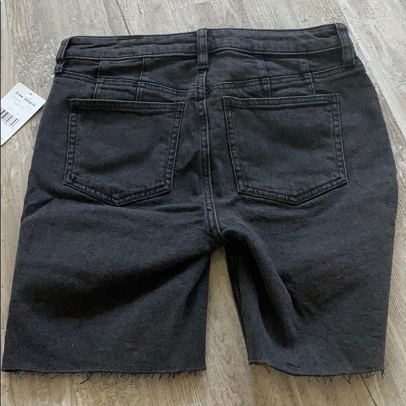 free people buttoned black shorts - Picture 4 of 4